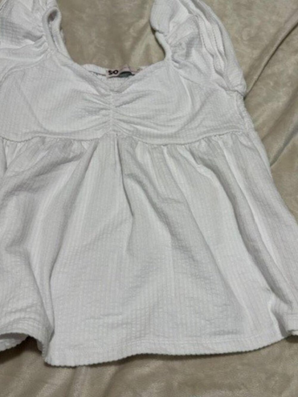 SO Brand, White babydoll top